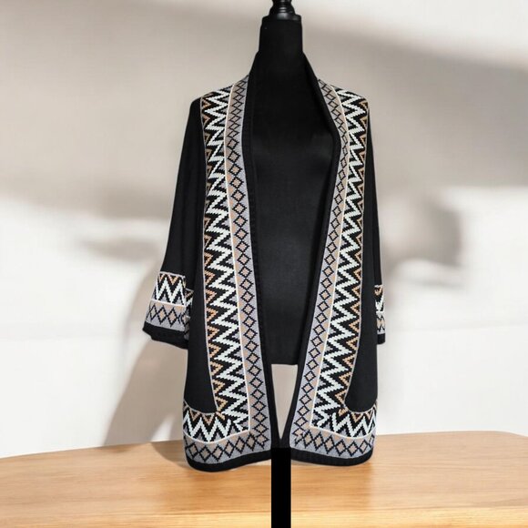 NWOT ANTHROPOLOGIE ELLA MOSS (XS/L) Nadeem Oversized Open Cardigan Silk/Cotton - Picture 2 of 10